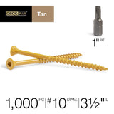 Deck Plus No. 10 X 3-1/2 in. L Tan Star Flat Head Exterior Deck Screws 25 lb