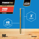 Hillman Power Pro No. 8 X 3 in. L Star Trim Screws 1 lb 1 pk