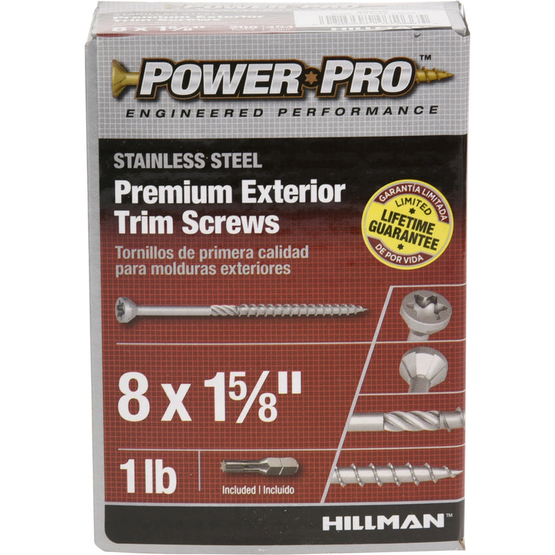 Hillman Power Pro No. 8 X 1-5/8 in. L Star Trim Screws 1 lb