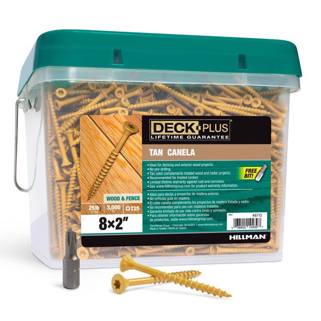DECK SCREW 8X2" TAN 25#