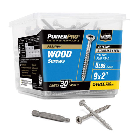 DECK SCREW 9X2" 5# SS
