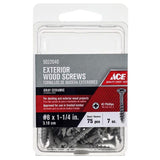 WOOD SCREWS 8X1.25" ACE