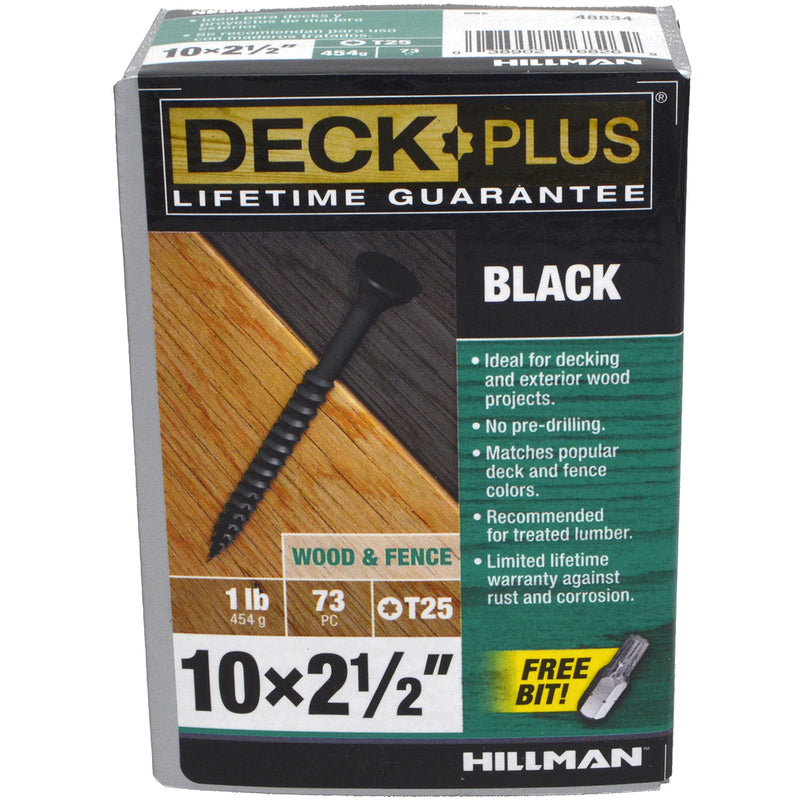 Deck Plus No. 10 X 2-1/2 in. L Star Flat Head Exterior Deck Screws 1 lb