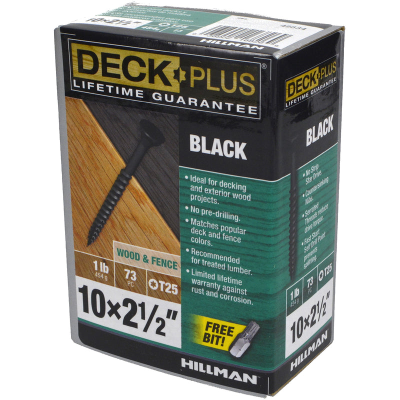 Deck Plus No. 10 X 2-1/2 in. L Star Flat Head Exterior Deck Screws 1 lb