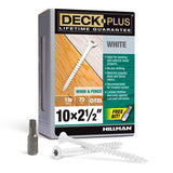 DCK SCREW 10X2.5" WHT 1#