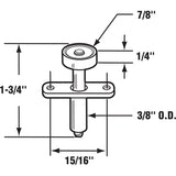 Prime-Line Mill White Steel Guide Wheel 2 pc