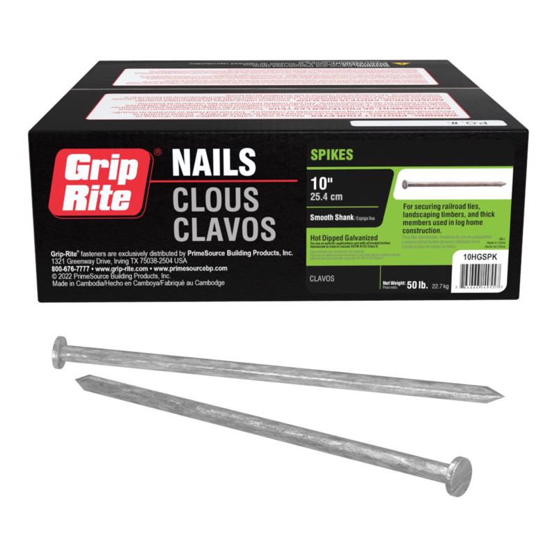 NAIL SPK HDG 10" 50#