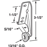 Prime-Line Steel Center Guide Drawer Track Roller 2 pk
