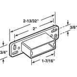 Prime-Line Plastic Center Guide Drawer Track Back Plate 2 pk