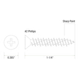 Grip-Rite 3/16 in. wire X 1.25 in. L Phillips Flat Head Concrete Screws 100 pk