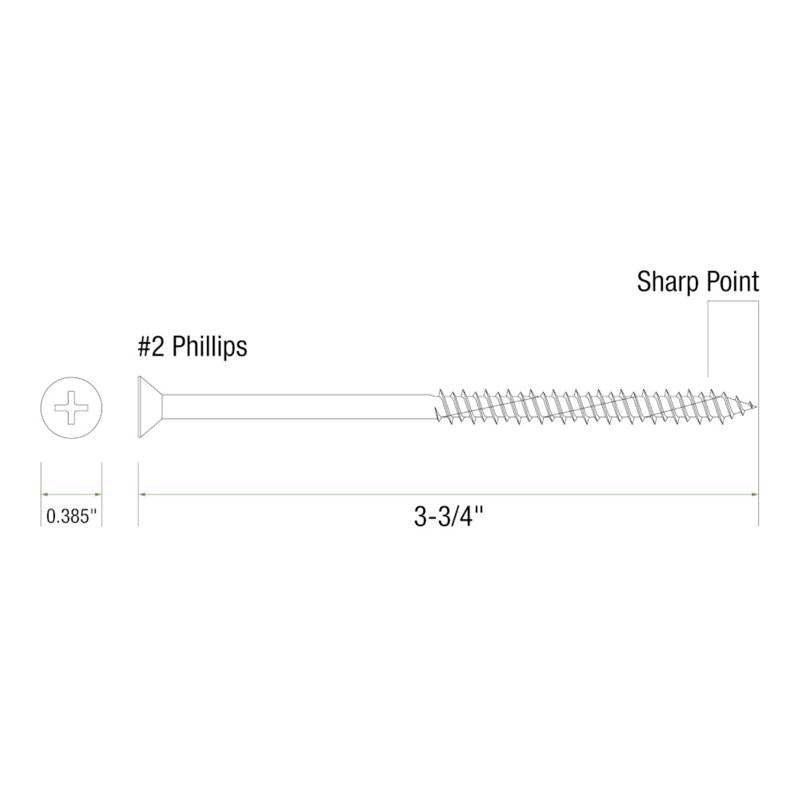Grip-Rite 3/16 in. wire X 3-3/4 in. L Phillips Flat Head Concrete Screws 100 pk