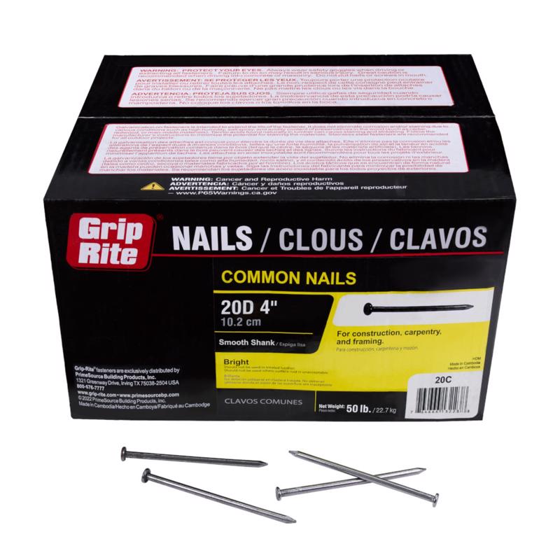 NAIL CMN BRT 20DX4" 50#