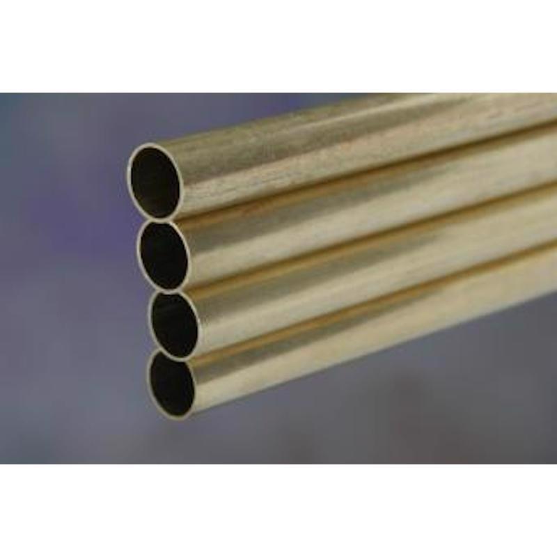 K&S 19/32 in. D X 12 in. L Round Brass Tube 1 pk