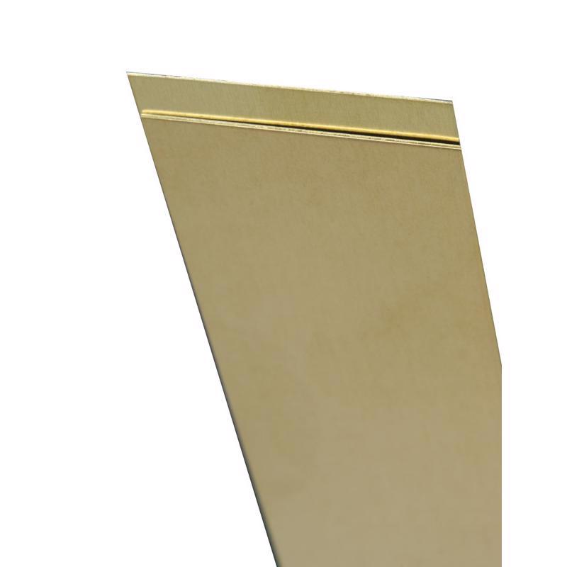 K&S 0.016 in. X 1/2 in. W X 12 in. L Mill Brass Metal Strip