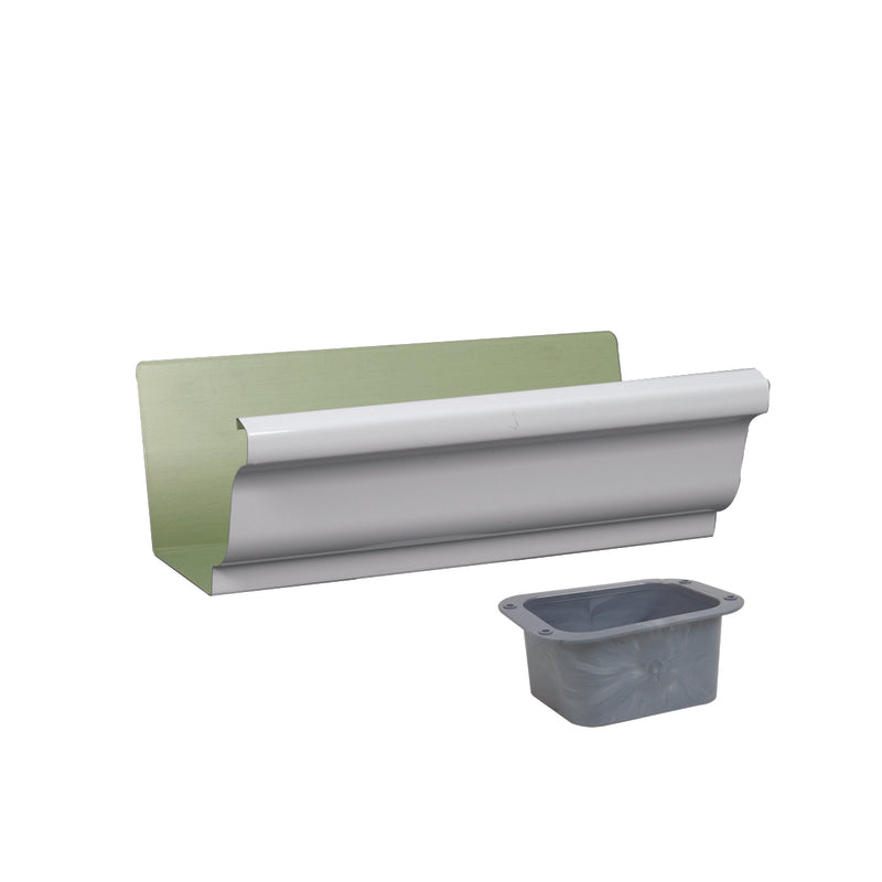 GUTTR END DROP 6X10" WHT