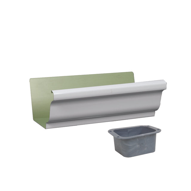 GUTTR END DROP 6X10" WHT