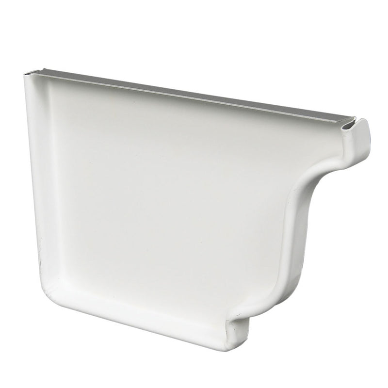 GUTTER END CAP L WHT 6"