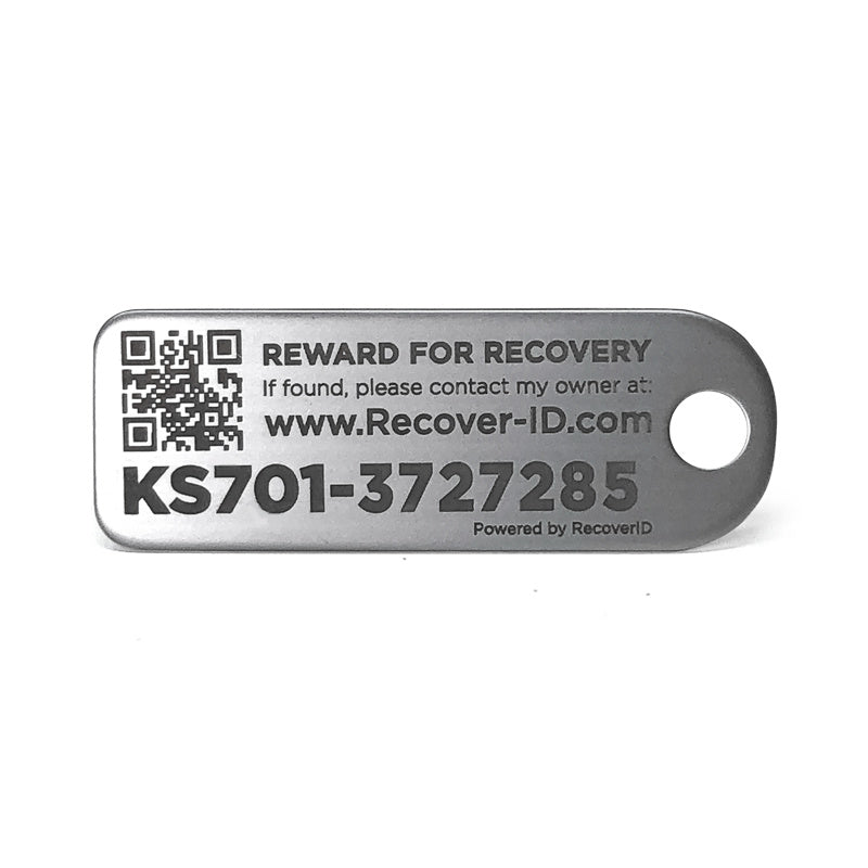 KeySmart RecoverID Stainless Steel Silver Key ID Tag