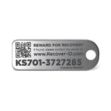 KeySmart RecoverID Stainless Steel Silver Key ID Tag