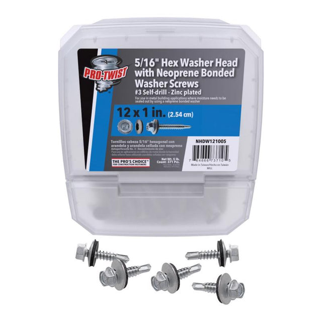 SCREW W/WSH HEX 12X1" 5#
