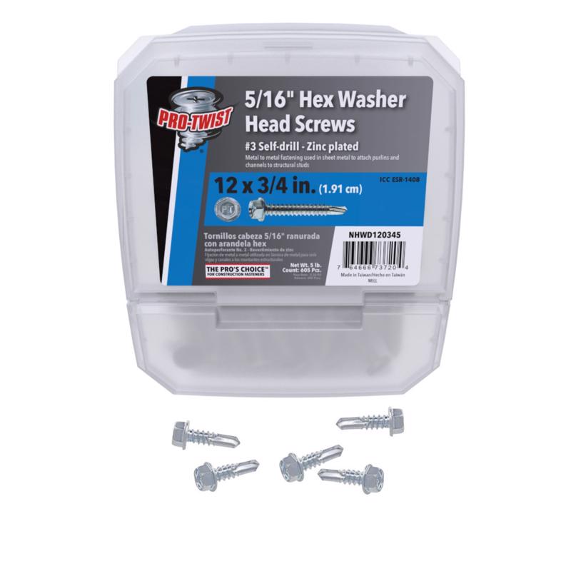 SCREW HEXWSHR 12X3/4" 5#