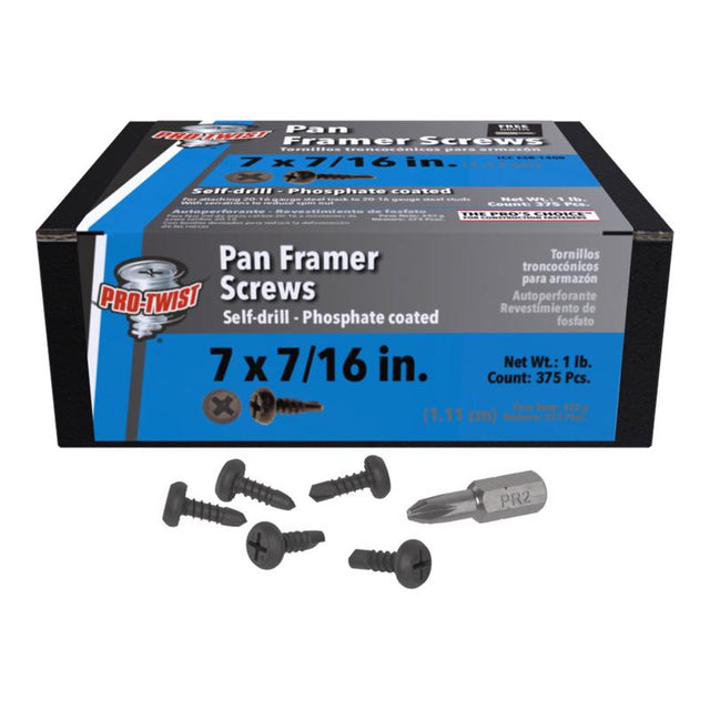 SCREW PAN 7X7/16" 1#
