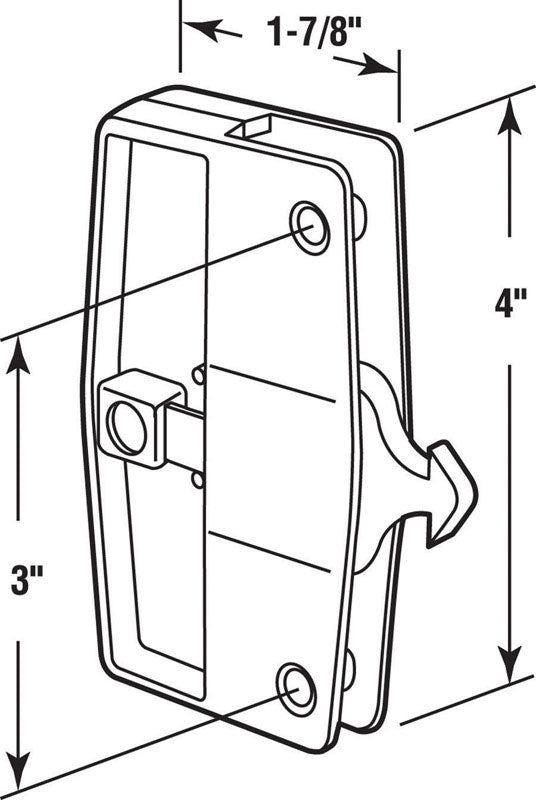 Prime-Line Zinc-Plated Black Plastic Latch and Pull 1 pk