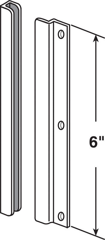 Prime-Line 6 in. H X 6 in. L Brass-Plated Steel Latch Guard