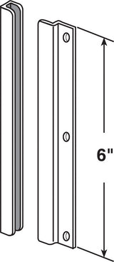 Prime-Line 6 in. H X 6 in. L Brass-Plated Steel Latch Guard