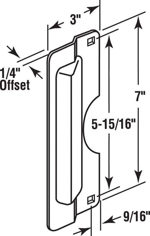 Prime-Line 3 in. H X 11 in. L Polished Brass Steel Latch Guard