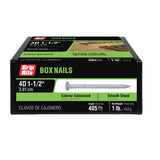 Grip-Rite 4D 1-1/2 in. Box Hot-Dipped Galvanized Steel Nail Flat Head 1 lb