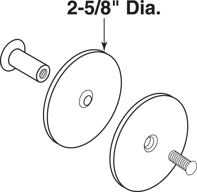 Prime-Line Gray Steel Hole Filler Plate 1 pk