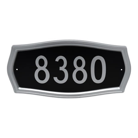 HILLMAN Distinctions Black Die-Cast Zinc Heritage Address Plate