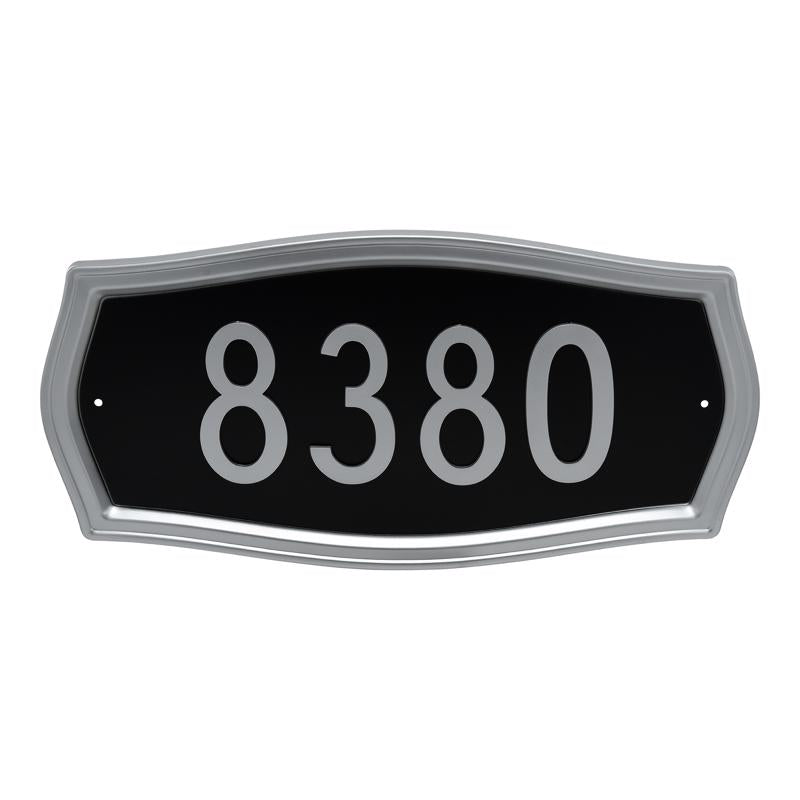 HILLMAN Distinctions Black Die-Cast Zinc Heritage Address Plate