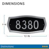 HILLMAN Distinctions Black Die-Cast Zinc Heritage Address Plate