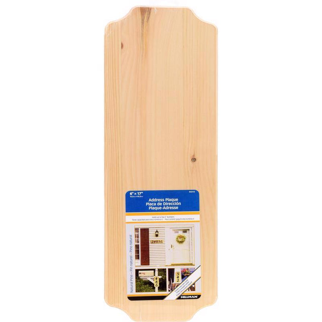 ADDRESS PLATE NTRL WOOD