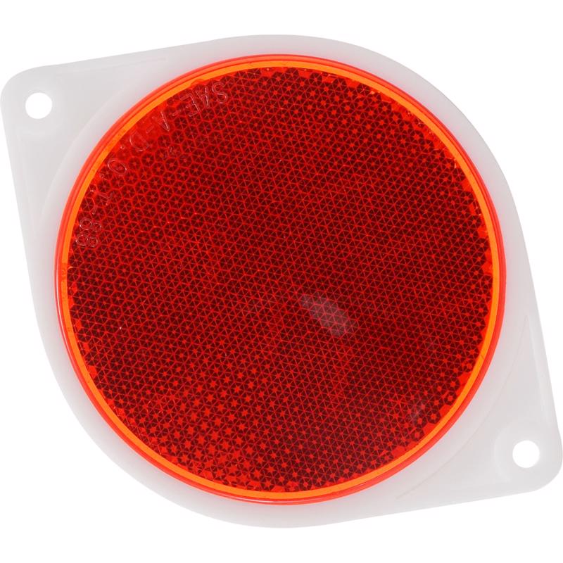 HILLMAN 3 in. Round Red Reflectors 2 pk