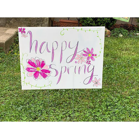 Hillman White Blank Sign 20 in. H X 24 in. W