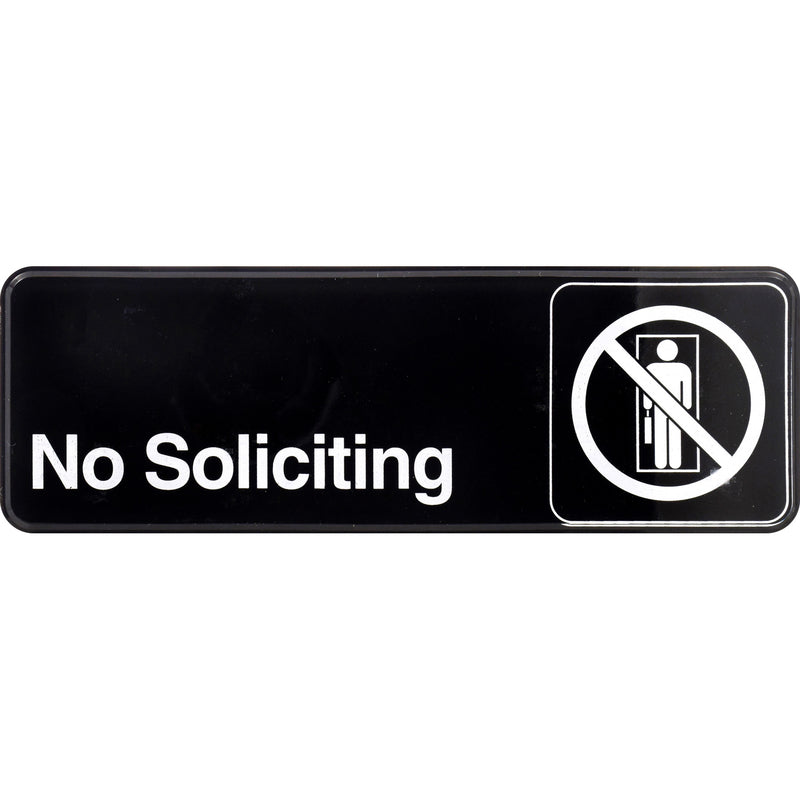 NO SOLICITING SIGN 3"X9"