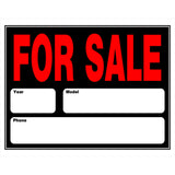 FORSALE SIGN AUTO 15X19"