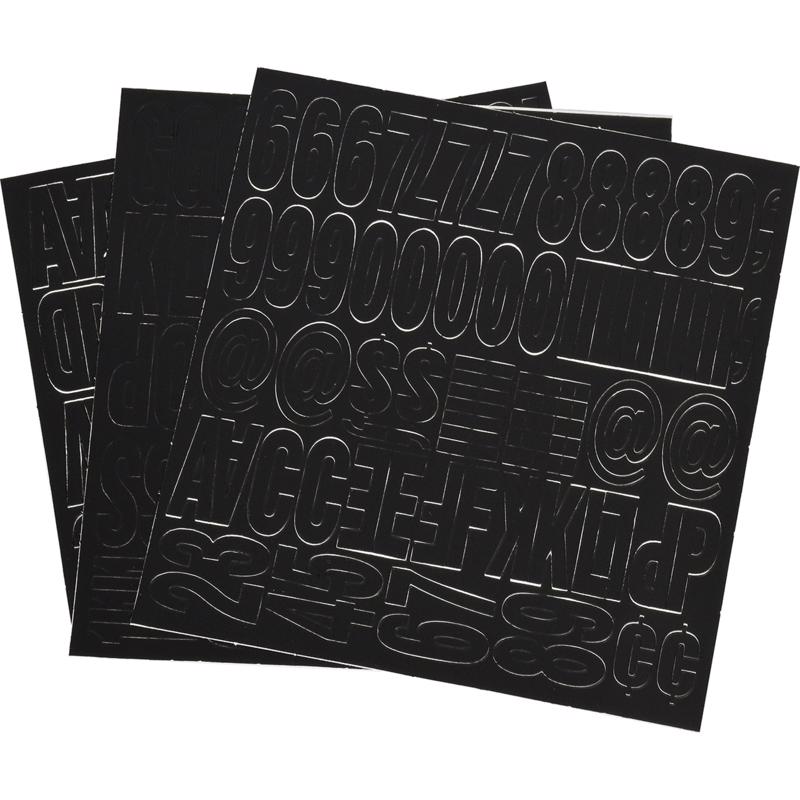 Hillman 1 in. Black Vinyl Self-Adhesive Letter and Number Set 0-9, A-Z 228 pc