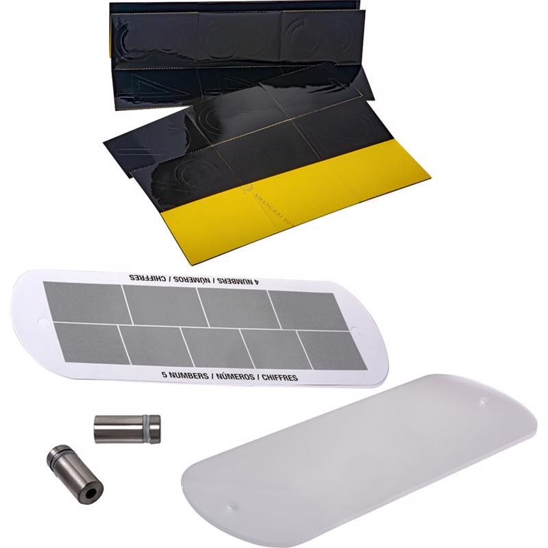 HILLMAN White Plastic Rectangle Modern Address Kit