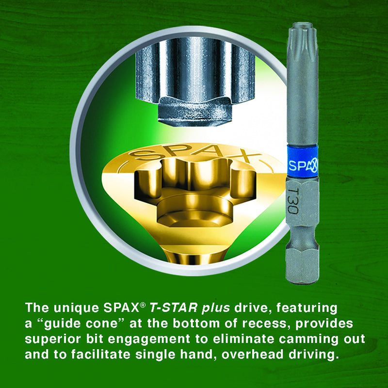 SPAX T30 X 2 in. L Steel Drill and Driver Bit Hex Shank 2 pk