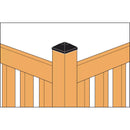 Simpson Strong-Tie Outdoor Accents 4 in. W X 4 in. L Black Plastic Post Cap