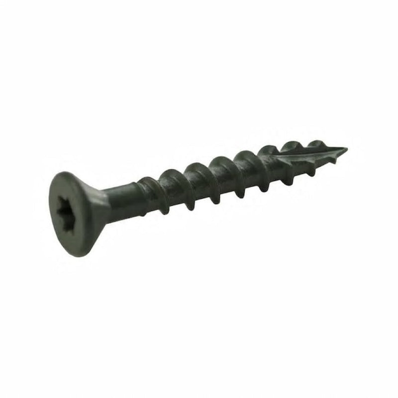 Grip-Rite PrimeGuard Plus No. 10 wire X 3-1/2 in. L Green Star Bugle Head Deck Screws 1 lb 53 pk