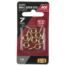 Ace 7/64 in. D X 3/4 in. L Polished Brass Screw Eye 30 lb. cap. 7 pk