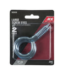 Ace 7/16 in. D X 3-7/8 in. L Zinc-Plated Steel Screw Eye 325 lb. cap. 2 pk