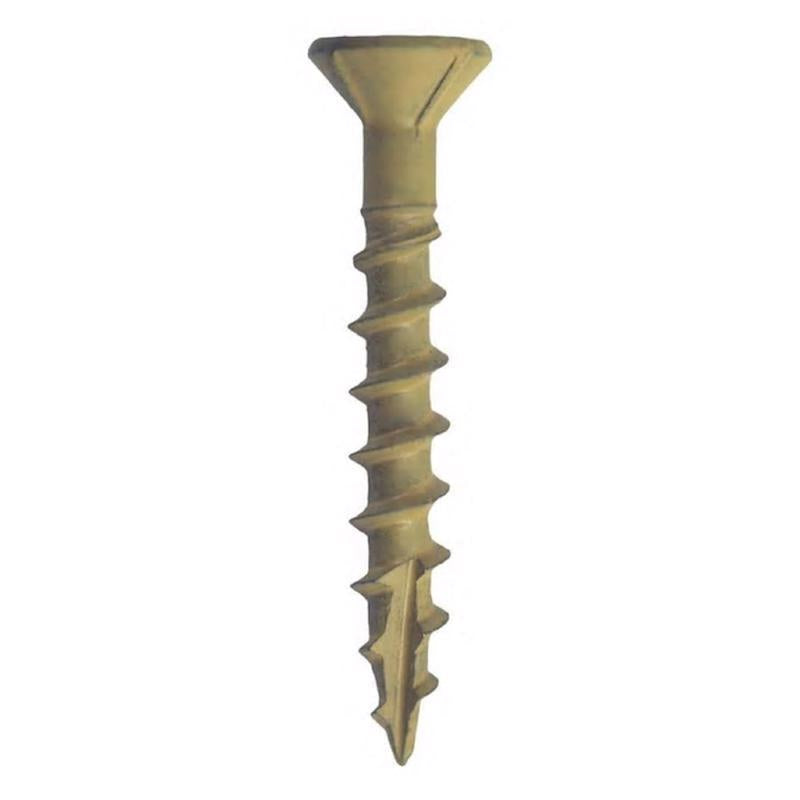 Grip-Rite PrimeGuard Plus No. 8 wire X 1-1/4 in. L Tan Star Flat Head Deck Screws 25 lb