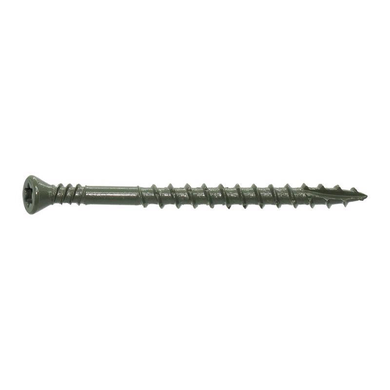 Grip-Rite PrimeGuard Plus No. 8 wire X 1-5/8 in. L Green Star Trim Head Deck Screws 1 lb