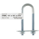 BOLT U 1/4"X3/4"X2.75"